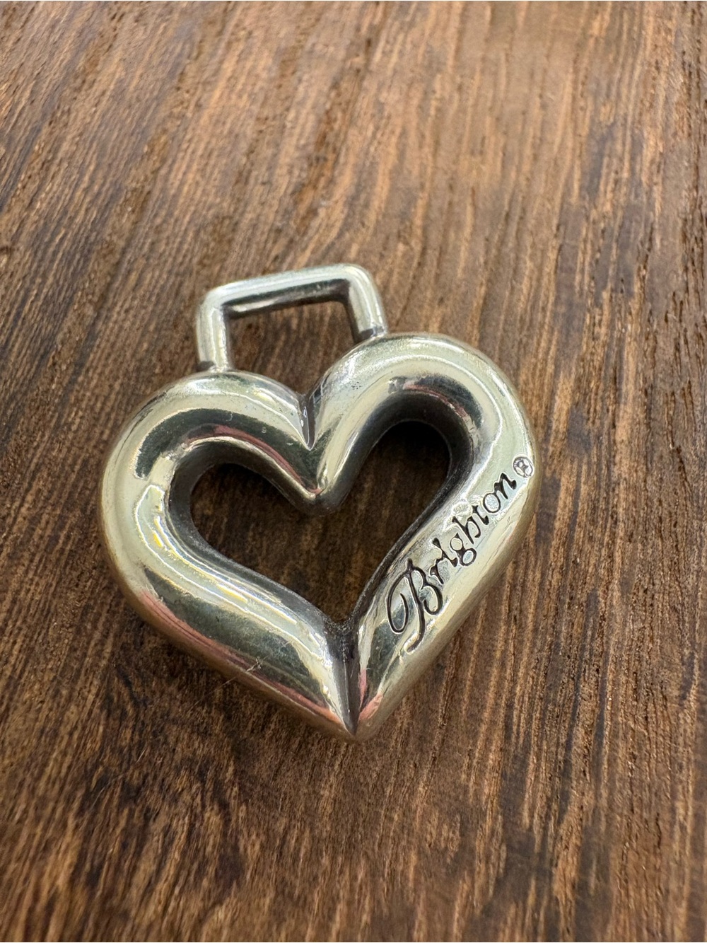 Brighton Silver Heart Padlock Charm